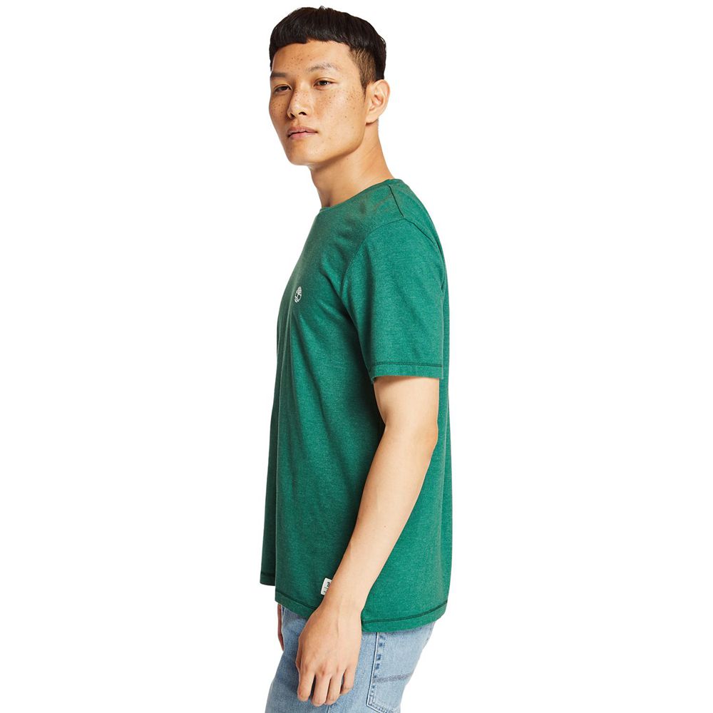 Timberland Mens T-Shirts Mohawk River Jersey - Green - India OI3820647